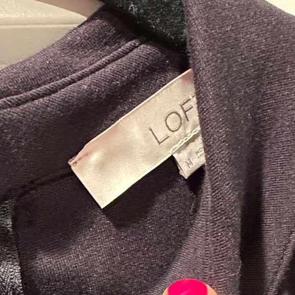 LOFT, medium, Chic Black Ponte Collared Mini Dress - Picture 5 of 5